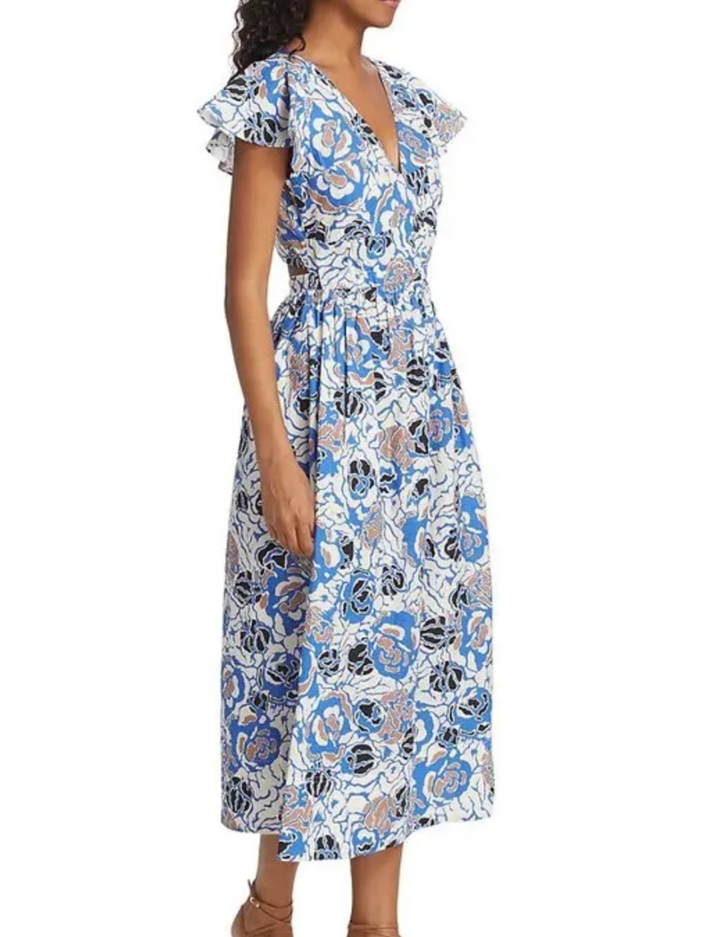 •Tanya Taylor• Kate abstract floral midi dress